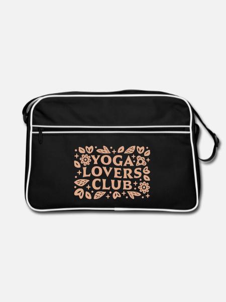 Yoga-Liebhaberclub-Gruppenkurs-Beige Ästhetik - Retro Tasche - Schwarz/Weiß - Vorne
