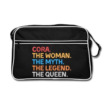 Cora The Woman The Myth The Legend The Queen - Retro Bag - black/white - Front