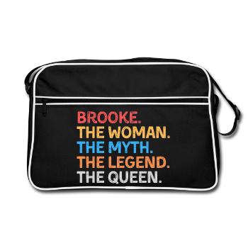 Brooke The Woman The Myth The Legend The Queen - Retro Bag - black/white - Front
