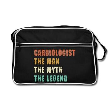 Cardiologist: Man, Myth, Legend - Retro Bag - black/white - Front