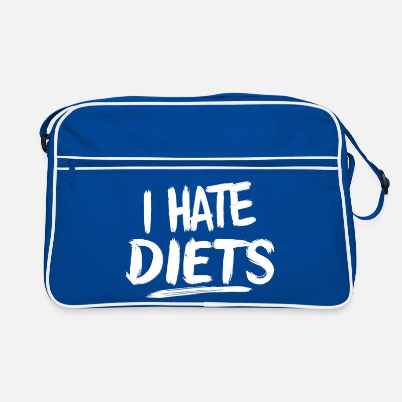 Ich hasse Diäten Diät Ernährungsberater Retro Tasche