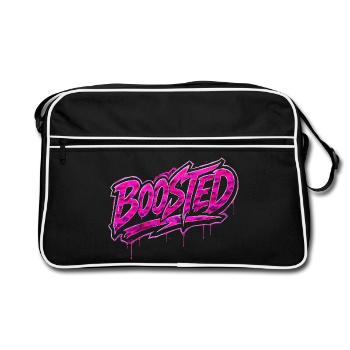 Boosted Turbo Car Culture Camouflage Pink Design - Retro Bag - black/white - Front