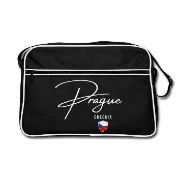 Prague Czechia, elegant design Prague - Retro Bag - black/white - Front