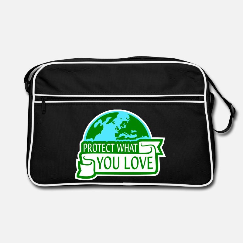 Déclaration de protection de la nature Protéger ce que vous aimez Logo de la Déclaration de Protection de la Nature Sac Retro