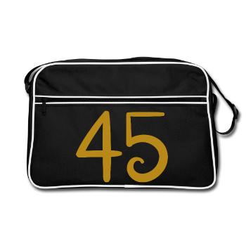 45 - Retro Bag - black/white - Front