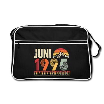 Juni 1995 Limitierte Edition Vintage Retro 1995  - Retro Tasche - Schwarz/Weiß - Vorne