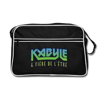 Kabyle et Fière d'être - Sac Retro - noir/blanc - Devant