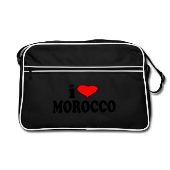 Maroc - J’aime le Maroc - Sac Retro - noir/blanc - Devant