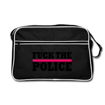 arrêter la brutalité - Sac Retro - noir/blanc - Devant