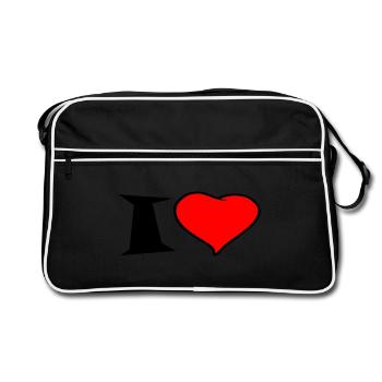 J'aime personnaliser - Sac Retro - noir/blanc - Devant