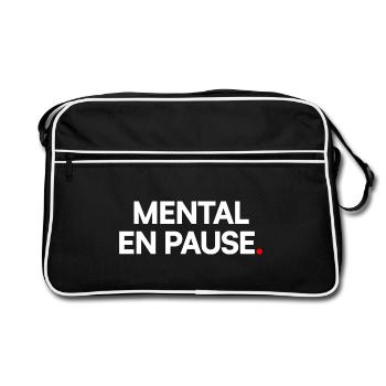 Mental en pause - Sac Retro - noir/blanc - Devant