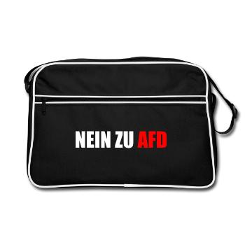 Non à afd - Sac Retro - noir/blanc - Devant