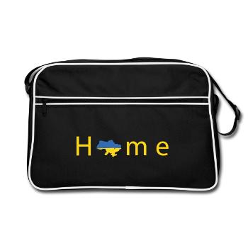 Accueil : Impression maison à la manière ukrainienne - Sac Retro - noir/blanc - Devant