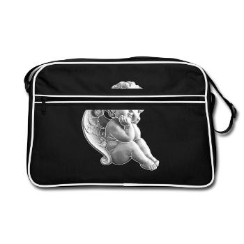 Angel Angel Angel Gift Idea - Retro Bag - black/white - Front