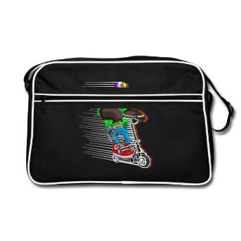 Escooter scooter électrique scooter e-singe cool - Sac Retro - noir/blanc - Devant