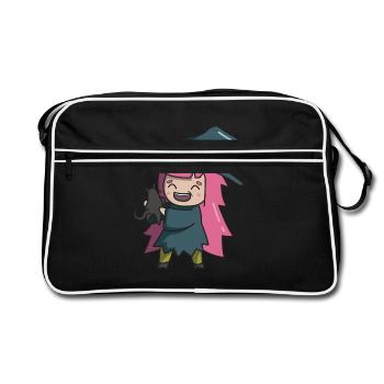 Costume de sorcière d'halloween - Sac Retro - noir/blanc - Devant