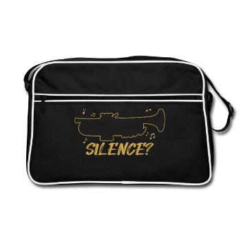 Trompette Gift Orchestra Instrument Music Band - Sac Retro - noir/blanc - Devant