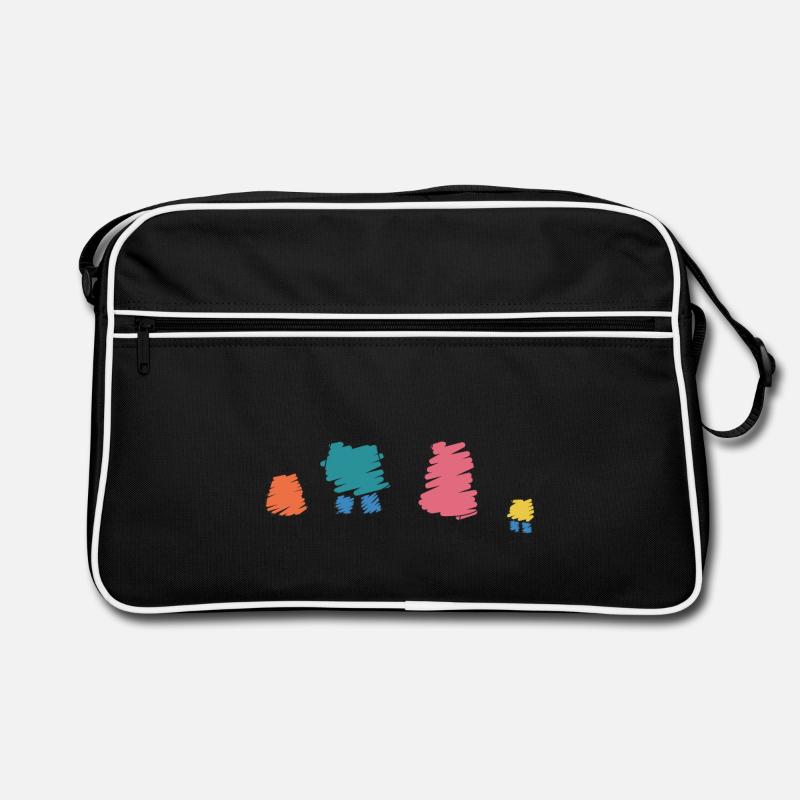 Familie Vater Mutter Geschenk Muttertag Vatertag Retro Tasche