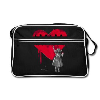 Maman - fille - Sac Retro - noir/blanc - Devant