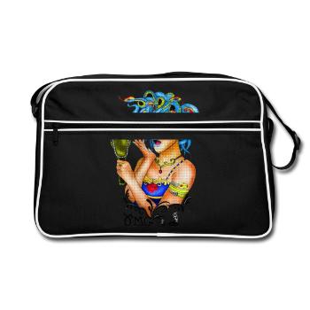 méduse - Sac Retro - noir/blanc - Devant