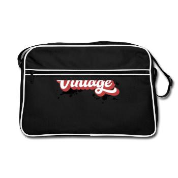 Vintage - Retro Tasche - Schwarz/Weiß - Vorne
