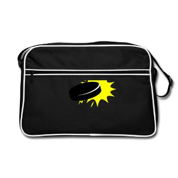 Jeu de passe-temps pour hockey sur glace de hockey sur glace de sport - Sac Retro - noir/blanc - Devant