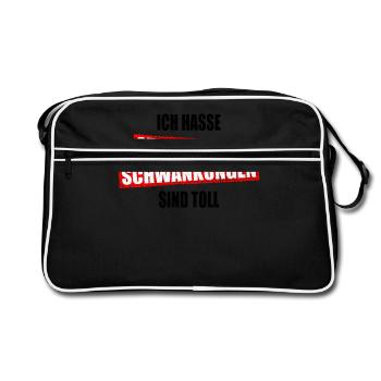 Ich Hasse Stimmungsschwankungen Sind Toll Geschenk - Retro Tasche - Schwarz/Weiß - Vorne