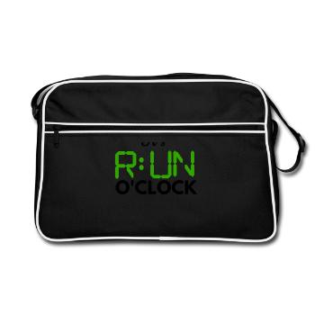 Run O'clock Running Jogging Running Sport - Retro Bag - black/white - Front