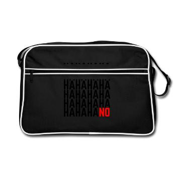 HAHAHA NO ! Sort Drôle de haha sort cadeau - Sac Retro - noir/blanc - Devant
