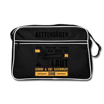 Kettensägen sind wie Sex Holzfäller Motorsäge - Retro Tasche - Schwarz/Weiß - Vorne