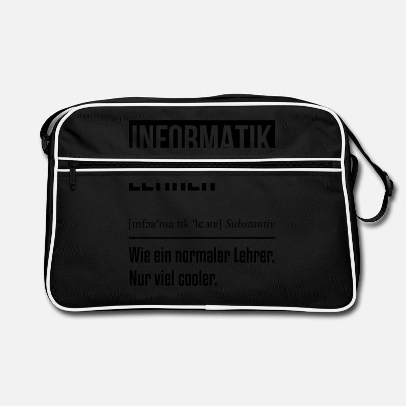 Informatiklehrer Informatik Lehrer Schule Schüler Retro Tasche