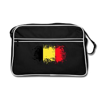 Belgium Belgium Gift Idea - Retro Bag - black/white - Front