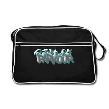 Parkour Obstacle Course Freerunning - Retro Bag - black/white - Front