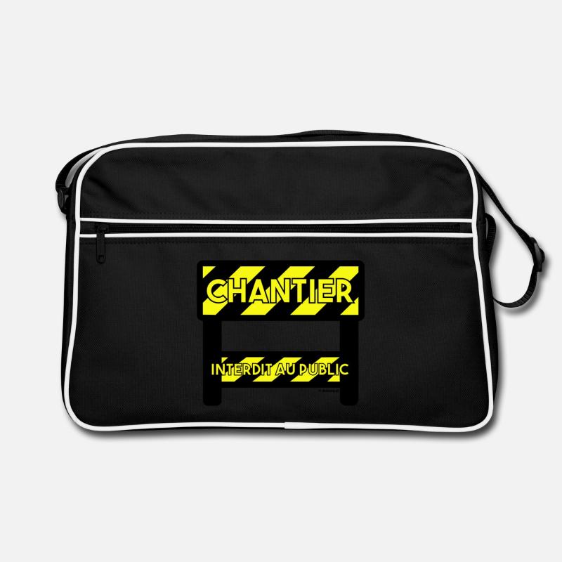 In Arbeit - Retro Tasche - Schwarz/Weiß