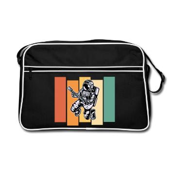 Cadeau rock and roll d'astronaute guitariste - Sac Retro - noir/blanc - Devant