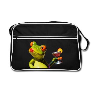 Lime Frog Martini Night - Retro Bag - black/white - Front