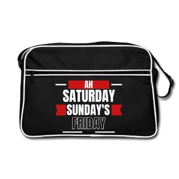 Ah Weekend Days Mashup Tee - Retro Bag - black/white - Front
