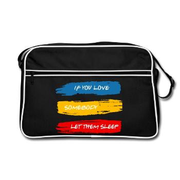 Let Them Sleep - Retro Bag - black/white - Front