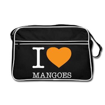 I LOVE MANGOES Mangos - Retro Bag - black/white - Front