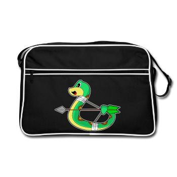 Snake Archer Bow - Retro Bag - black/white - Front