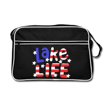 See Natur Seeliebhaber - Retro Tasche - Schwarz/Weiß - Vorne