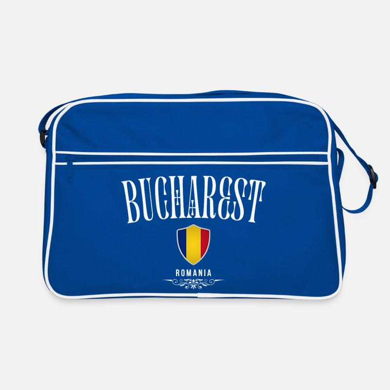 Ich liebe Bukarest, Bukarest Rumänien Retro Tasche