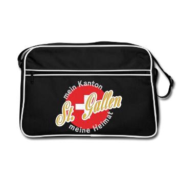 Mon cadeau chez moi à Saint-Gall - Sac Retro - noir/blanc - Devant