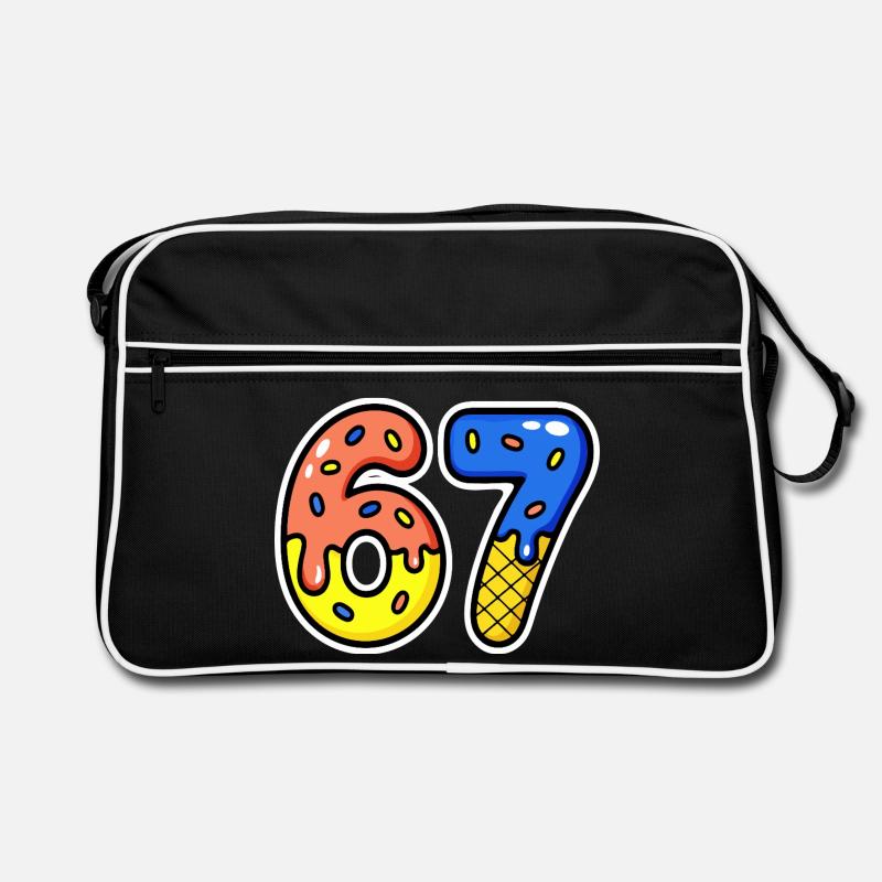 Siebenundsechzig, 67, 6, 7 Retro Tasche