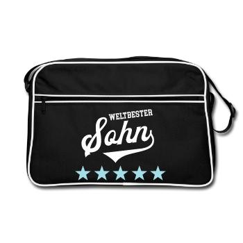 Son Children Favorite Son Son Best Sons - Retro Bag - black/white - Front