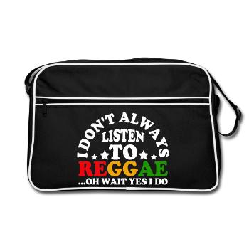 Don’t Listen to Reggae Circle - Retro Bag - black/white - Front