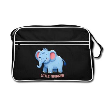 Éléphant aux oreilles roses - Sac Retro - noir/blanc - Devant