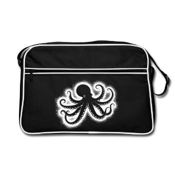 Octopus Men's Children's Boys Octopus - Retro Bag - black/white - Front