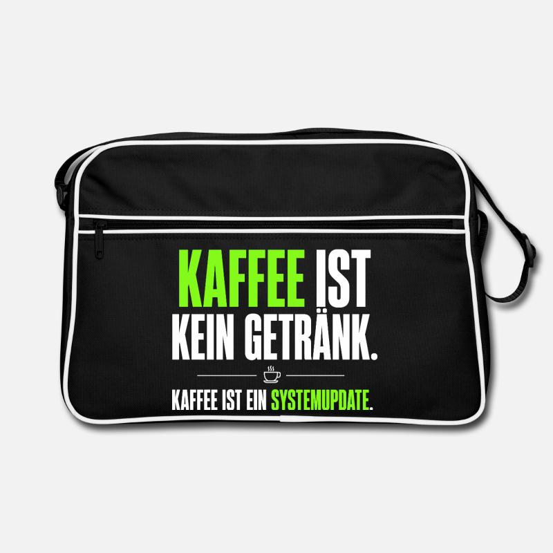 Kaffee ist kein Getränk – Systemupdate Retro Tasche