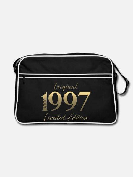 29e anniversaire cadeau millésime juillet 1997 - Sac Retro - noir/blanc - Devant